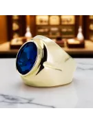 Safír 14k žluté zlato  Vintage craft vrc296y